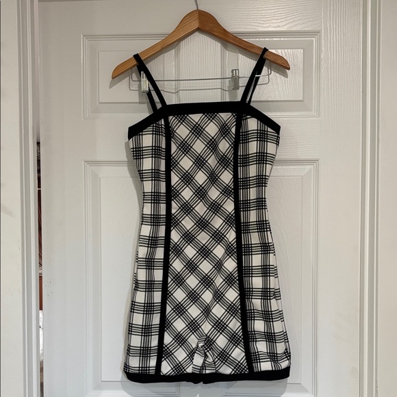 NWT Fashion Nova Black and White Checkered Romper - Picture 1 of 5